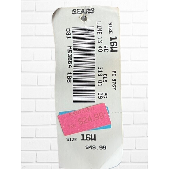 Vtg Danielle Casey Sears Women's Size 16W Dress Velour Floral USA Gothic 90s - Picture 4 of 11